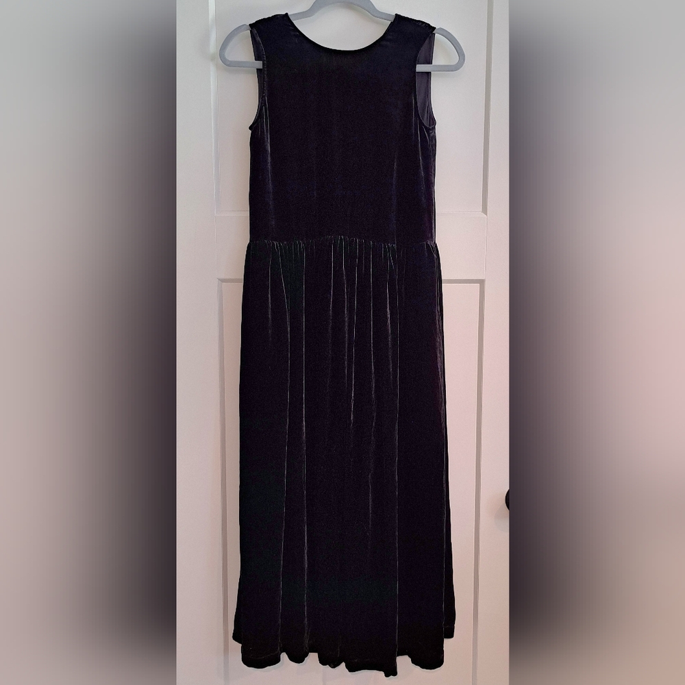 *NWT Sleeveless Velvet Silk Blend Maxi Dress (Black) - Gentle Herd